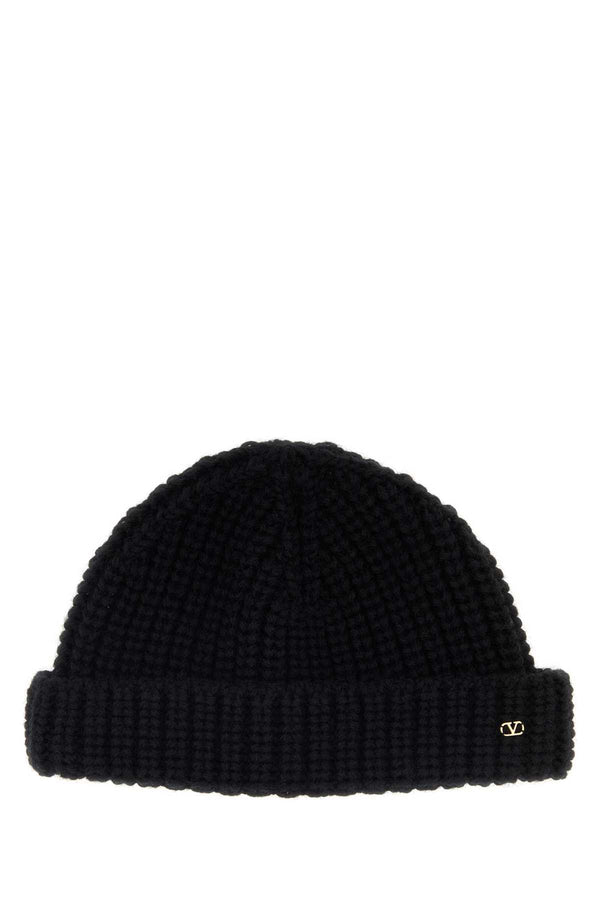 Valentino Garavani Beanie 100% Virgin wool beanie in black