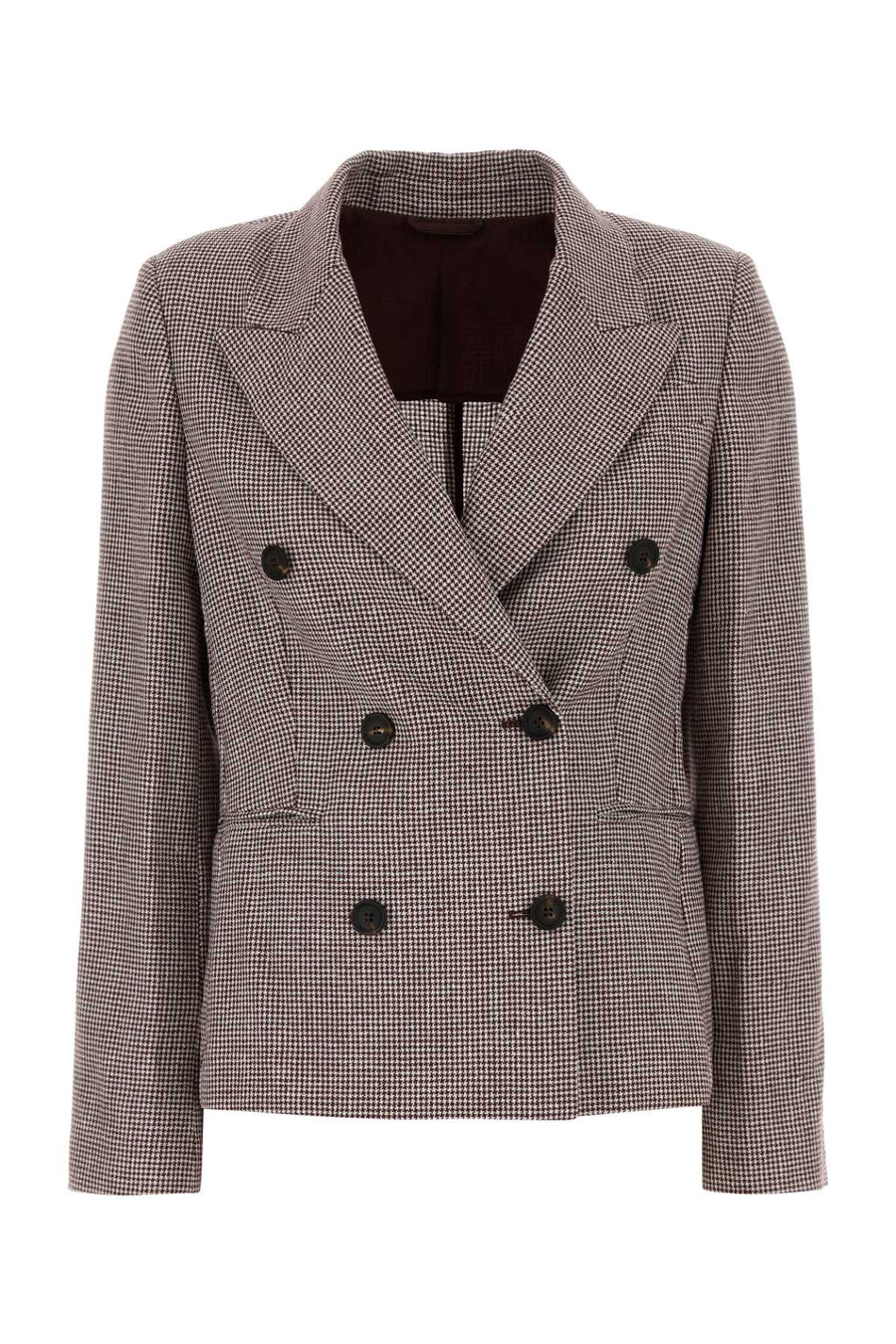 Brunello Cucinelli 57% Linen blazer in brown