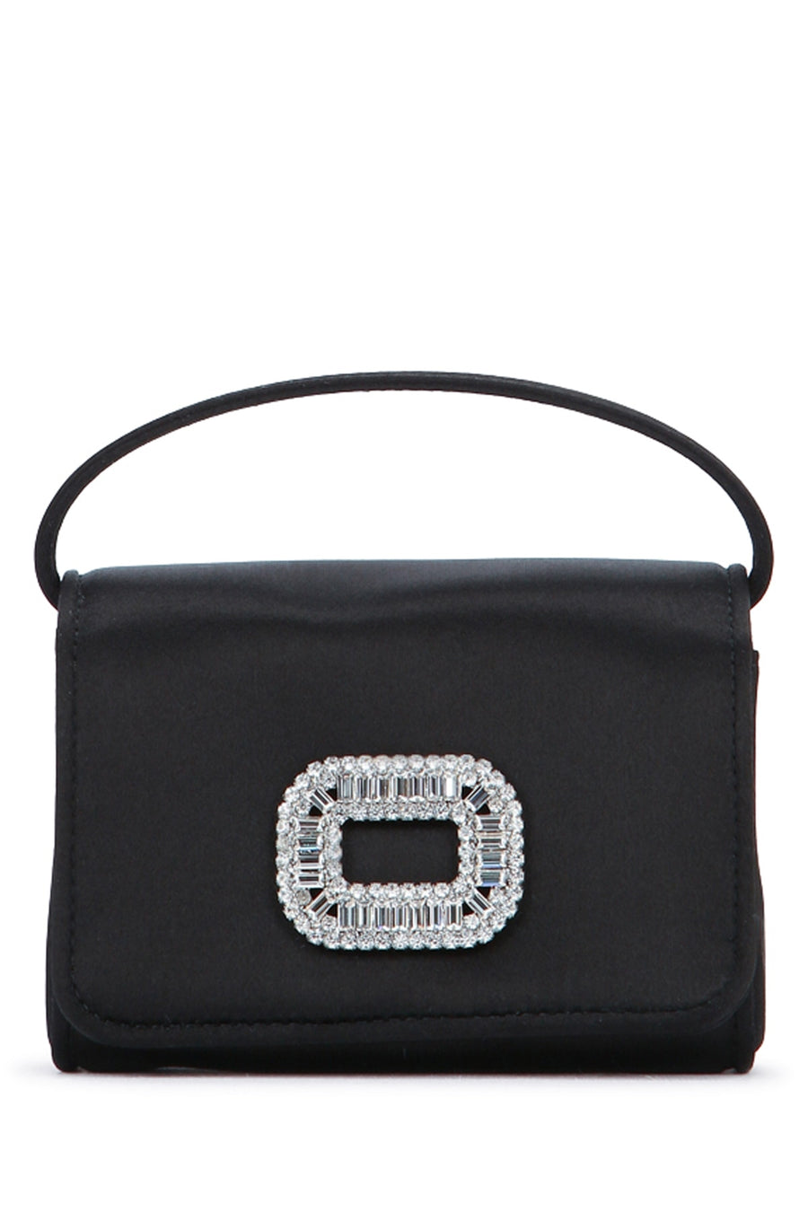 Roger Vivier Satin top handle bag in black