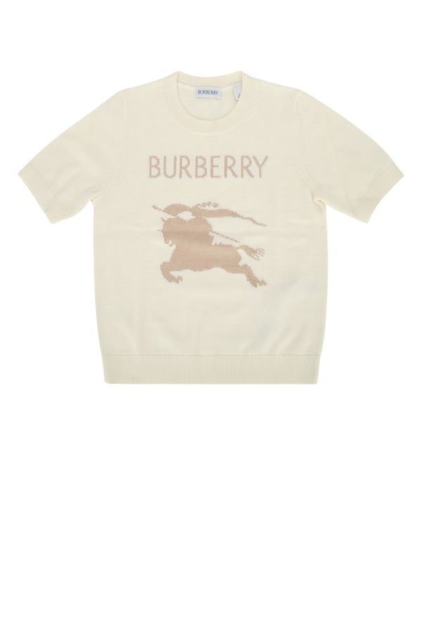 Burberry Jr Thea 60% Cotton sweater in beige