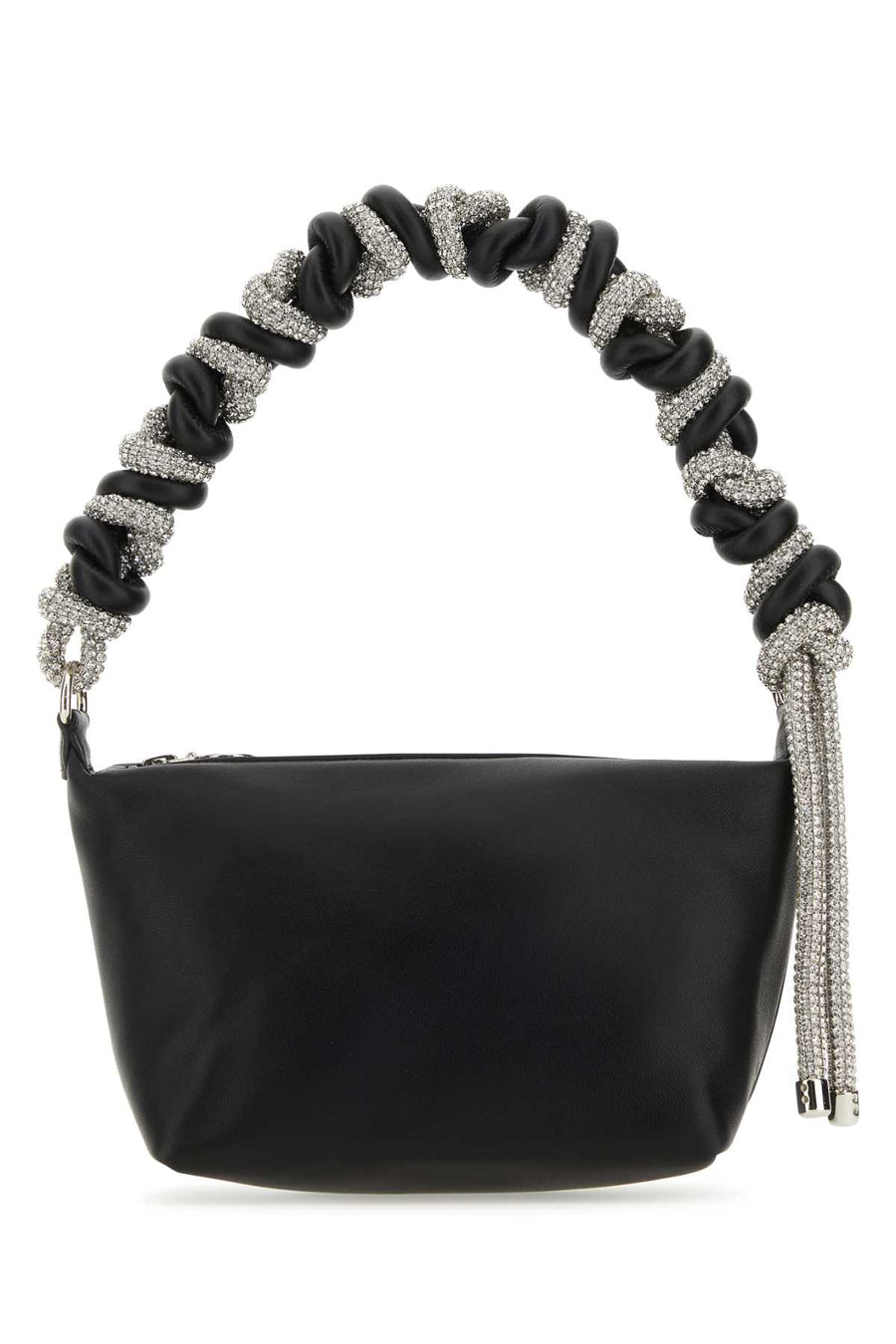 Kara Exterior: 100% Lamb; Lining: 100% Fabric shoulder bag in black