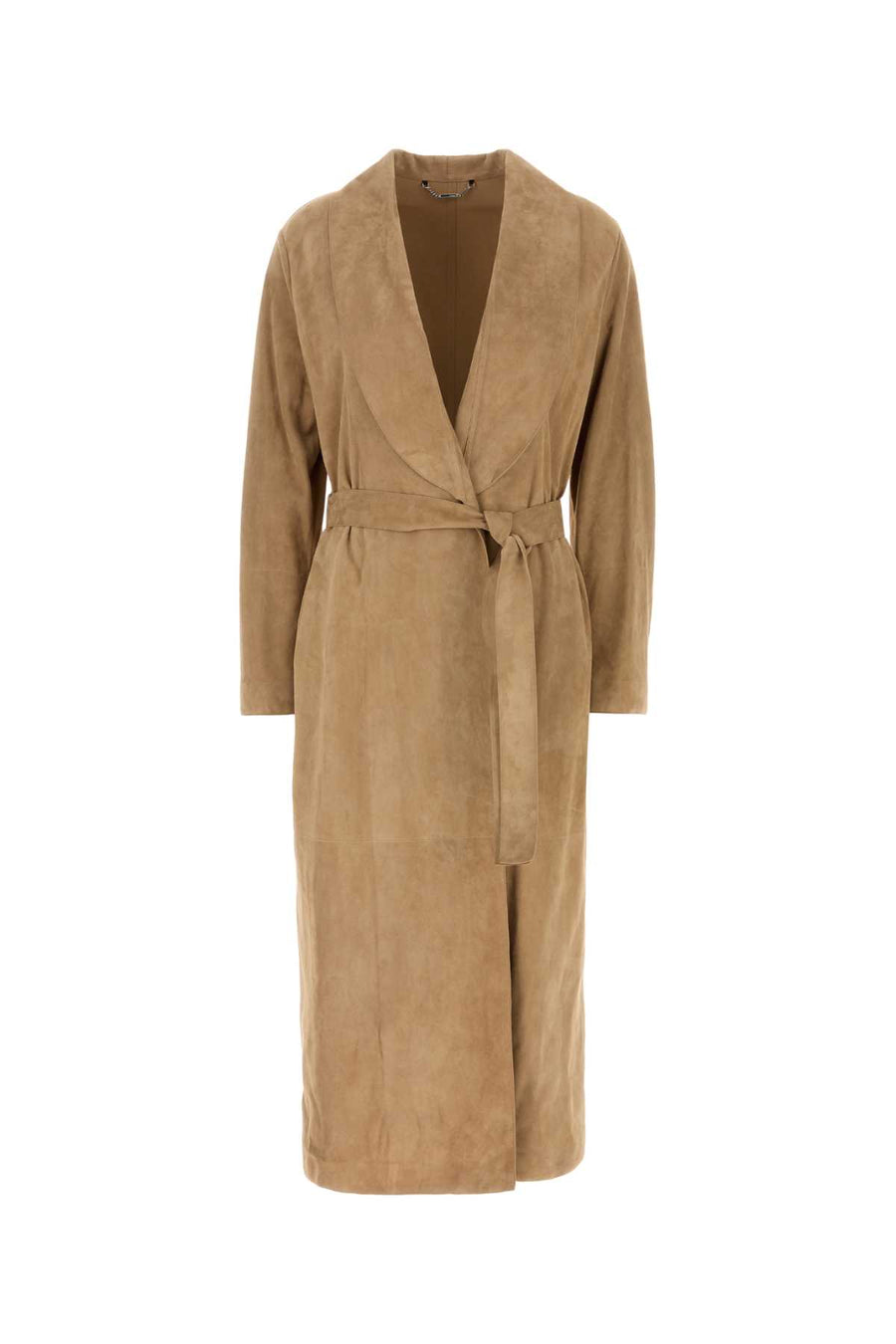 Fendi Suede Exterior: 100% Calf trench coat in beige