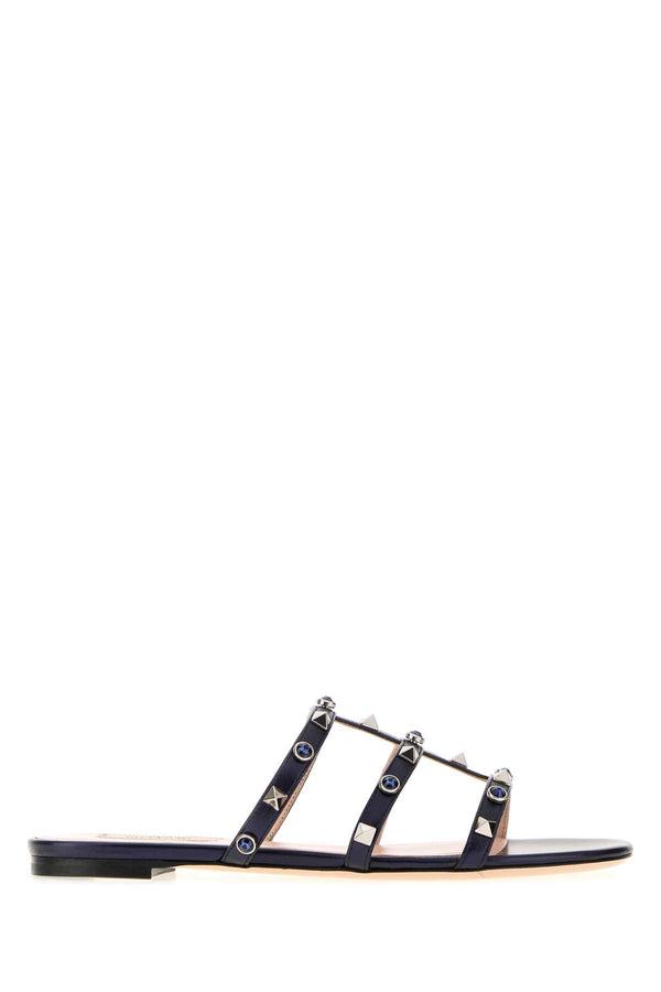 Valentino Garavani Exterior: 100% Leather slide in navy