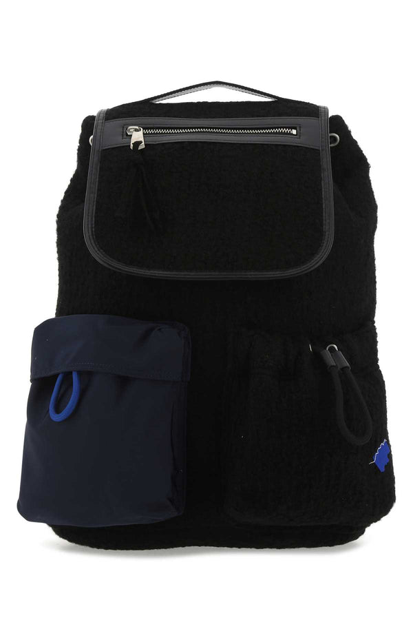 Ader Error Exterior: 88% Wool 7% Nylon 5% Angora backpack in black