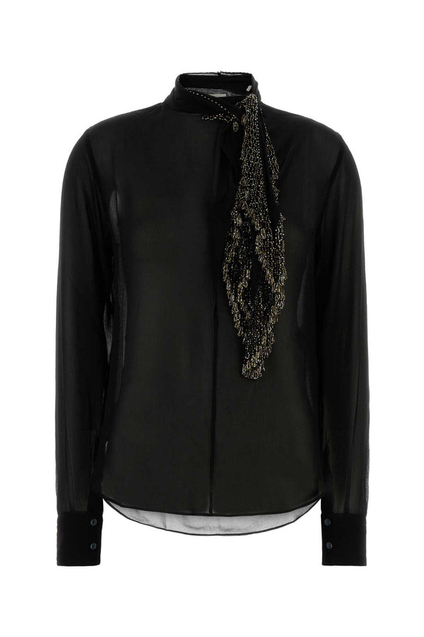 Isabel Marant Exterior: 100% Silk blouse in black