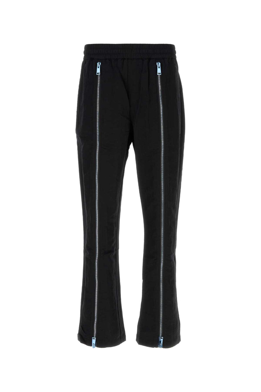Purple Denim Track 100% Nylon trousers in black