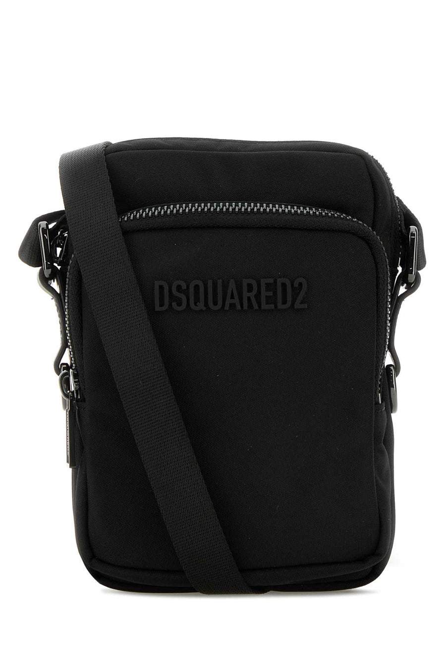 Dsquared2 Exterior: 100% Nylon crossbody bag in black