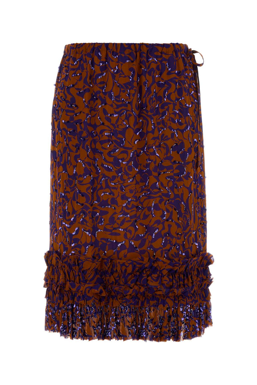 Dries Van Noten 100% Viscose skirt in orange