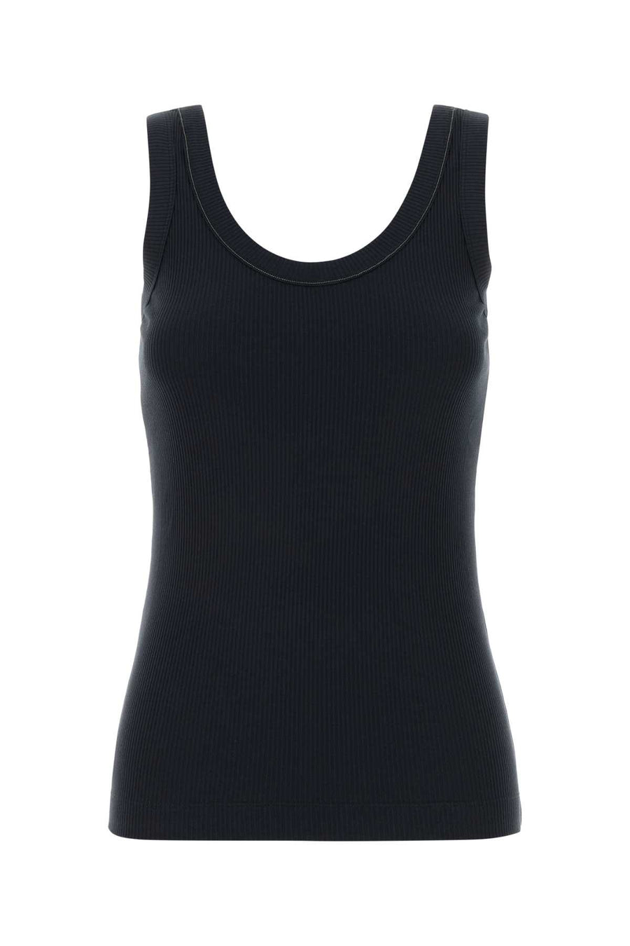 Brunello Cucinelli 95% Cotton tank top in navy