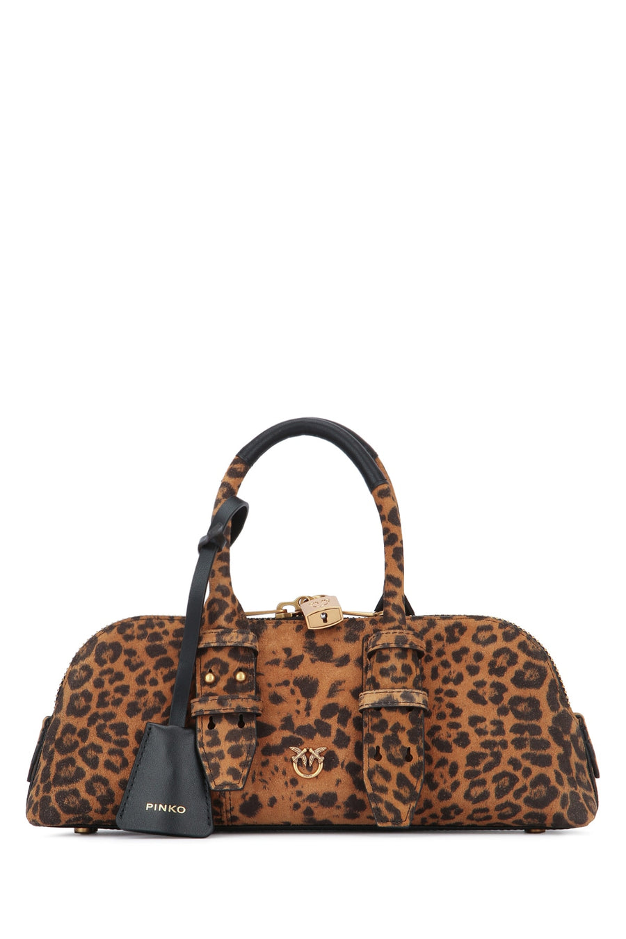 Pinko Baguette Suede shoulder bag in brown