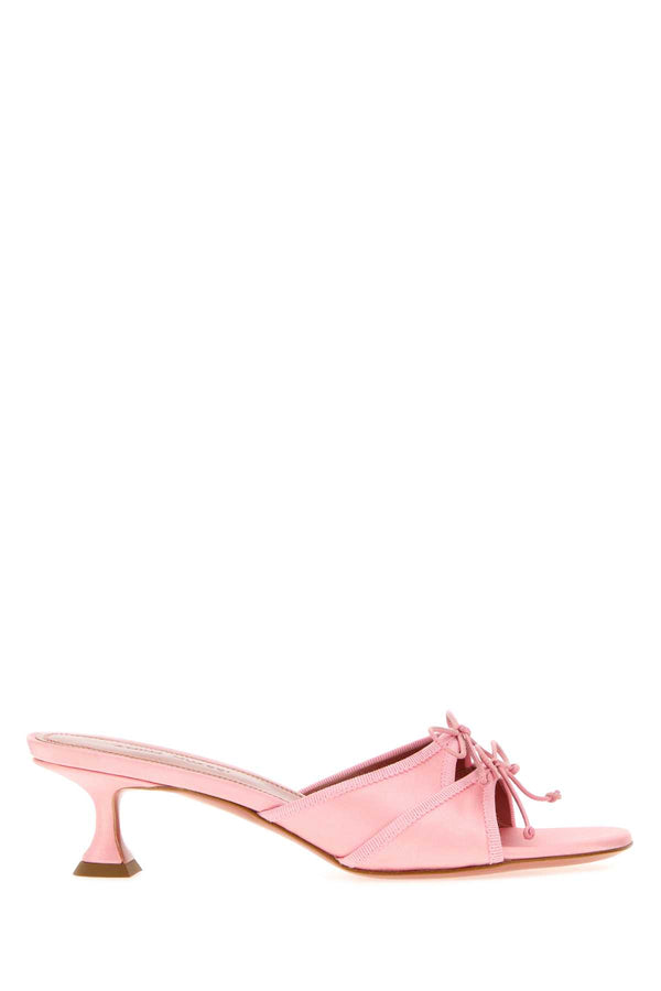 Amina Muaddi Slipper Exterior: 100% Fabric mule in pink