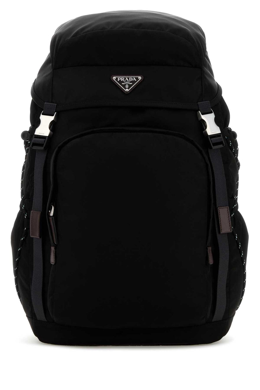 Prada Exterior: 100% Fabric; Lining: 100% Fabric; Finishing: Silver metal backpack in black