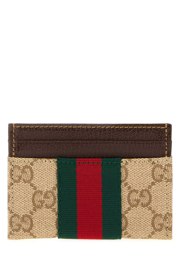 Gucci Case 45% cotton card case in beige