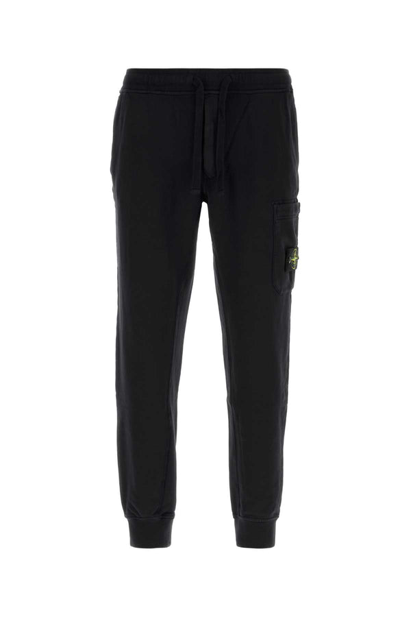 Stone Island Bottoms 100% Cotton joggers in black