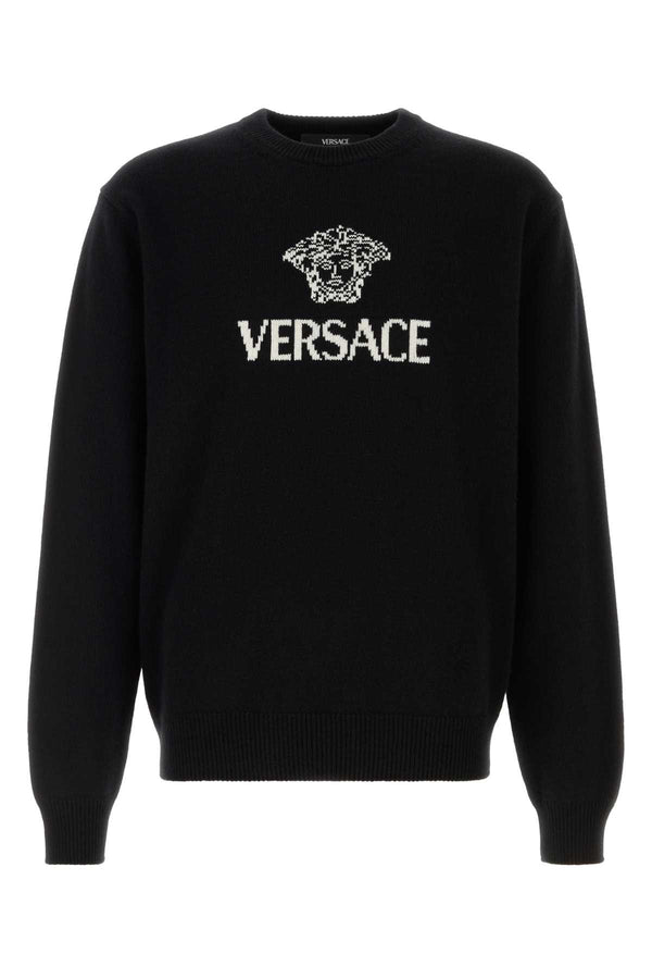 Versace Sweater 100% Cashmere sweater in black