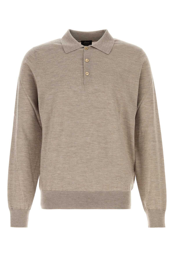 Brioni 70% Cashmere 30% Silk polo in beige