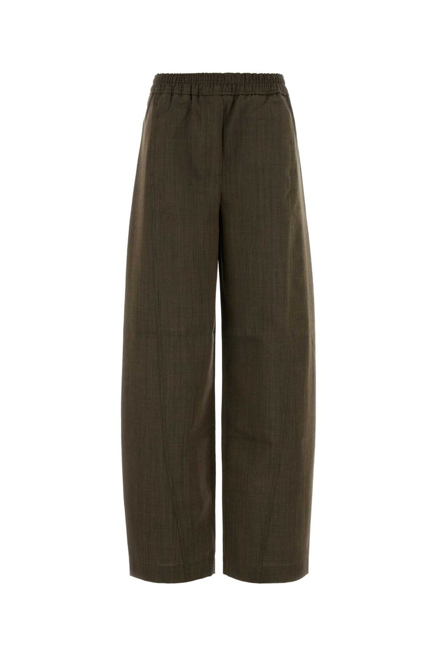 Ganni Wool 100% Wool trousers in brown