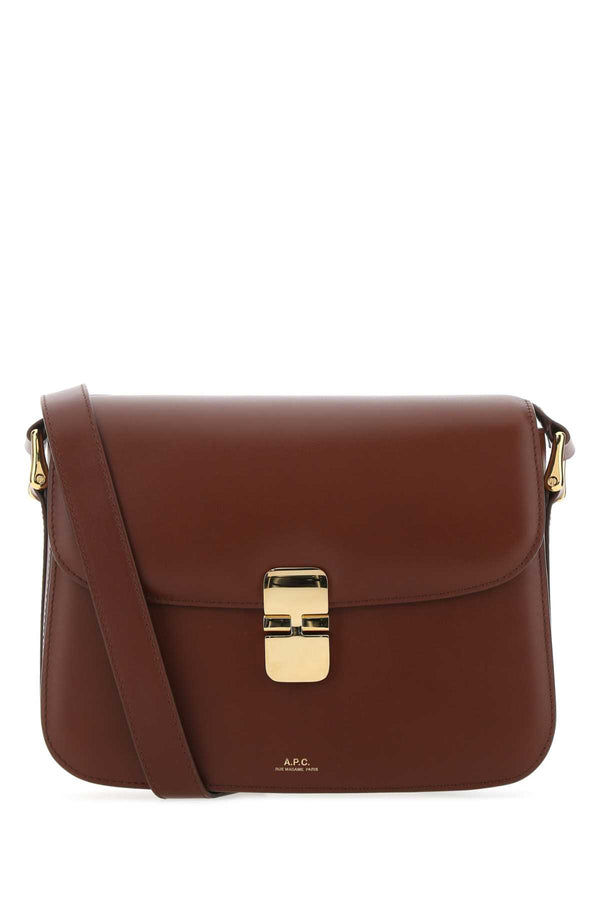 A.P.C. Grace Leather crossbody bag in brown