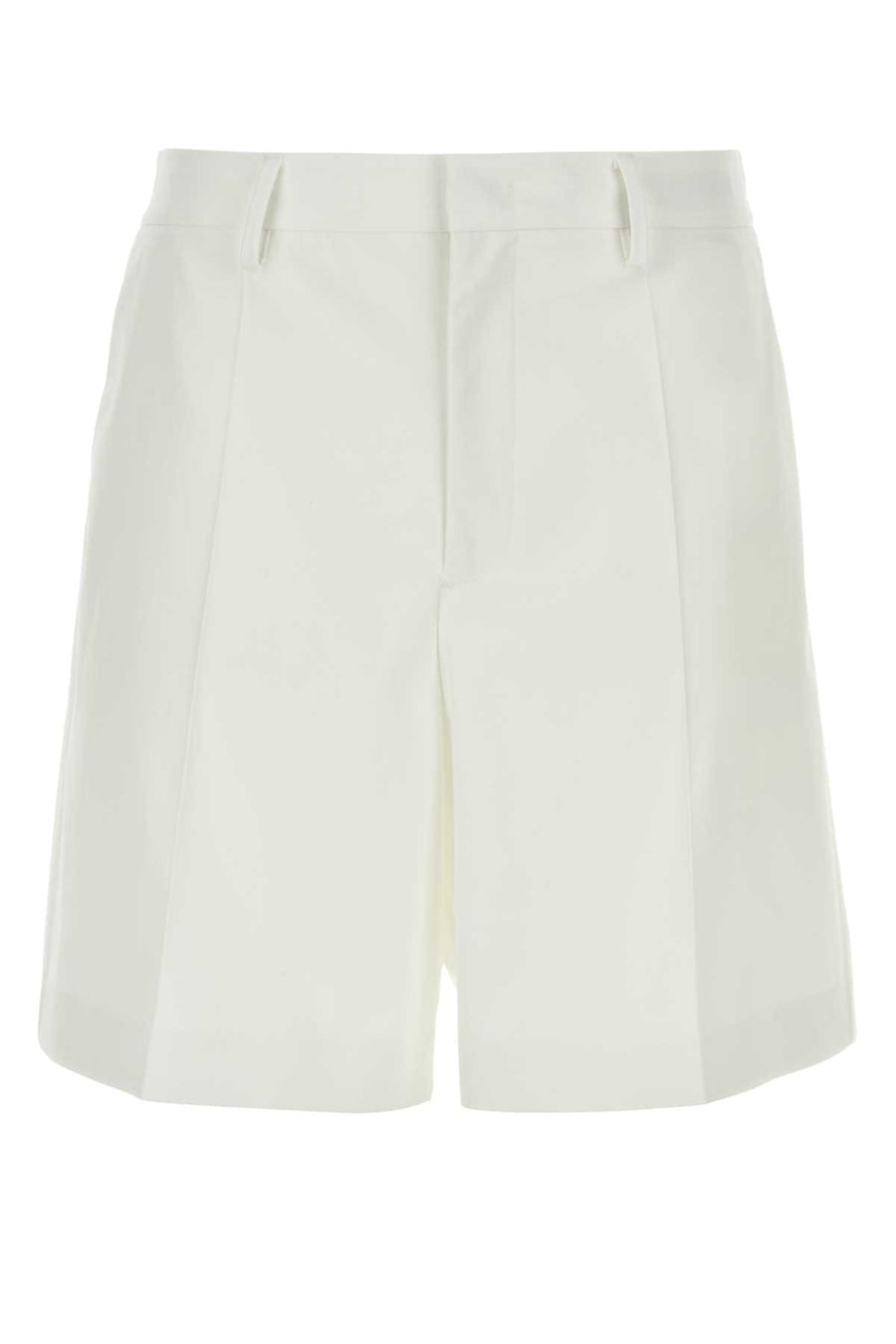 Valentino Garavani 88% Virgin wool bermuda short in white