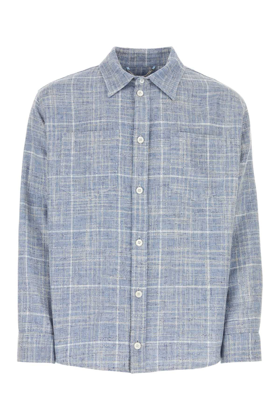 1989 Studio Skyblue Exterior: 46% Viscose 34% Cotton 20% Linen shirt in blue