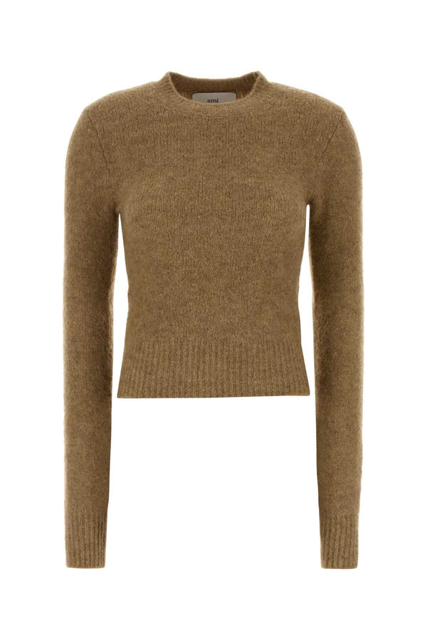 AMI Paris Alpaga 42% Alpaca sweater in camel