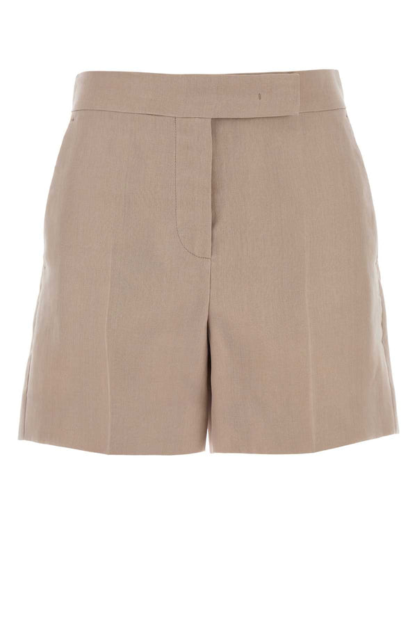 Max Mara Exterior: 100% Silk bermudas in beige