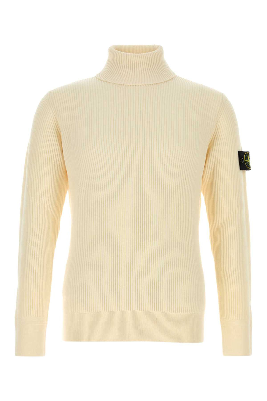 Stone Island 100% Virgin wool sweater in beige