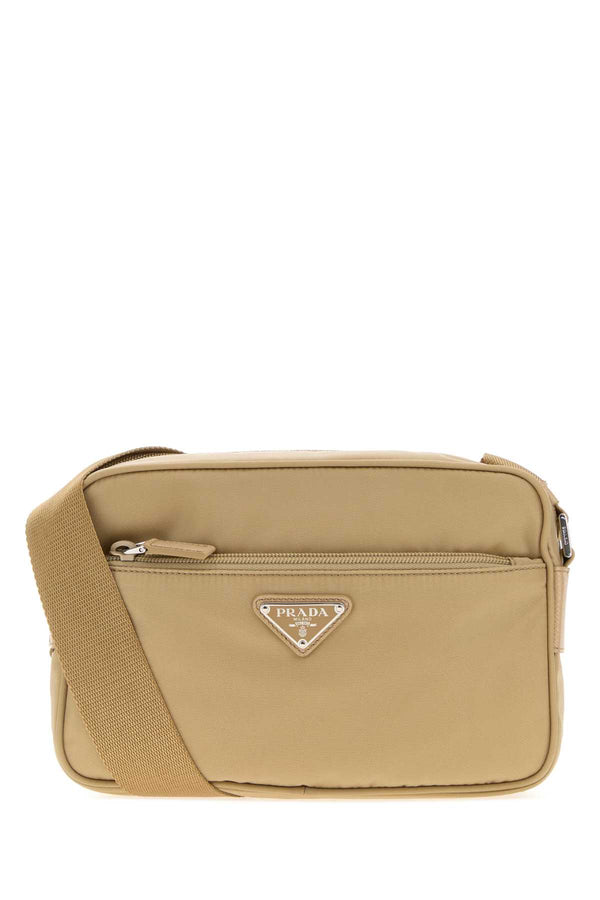 Beige Re-Nylon Crossbody Bag Cammello Borse A Tracolla