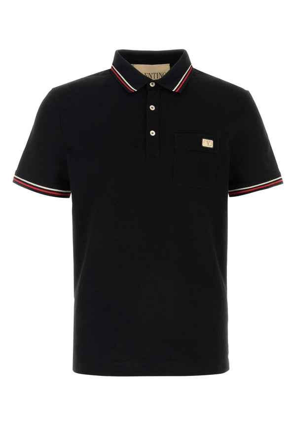 Valentino Garavani 100% Cotton polo in black
