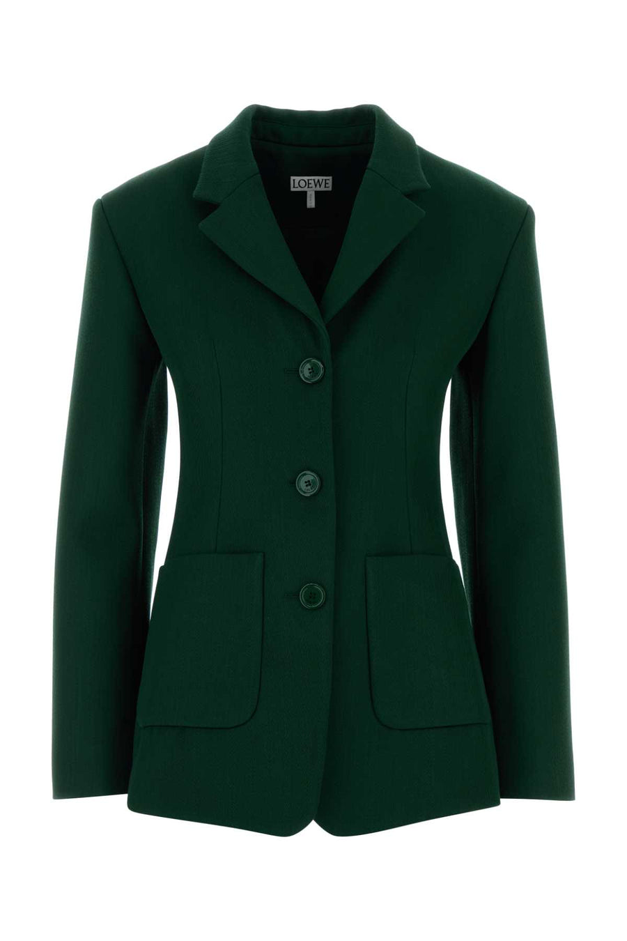 Loewe Exterior: 50% Wool blazer in green