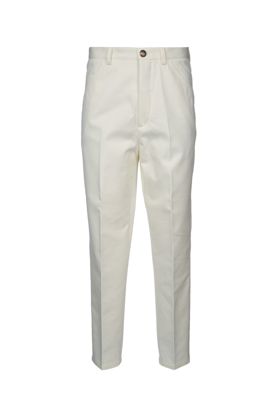 Brunello Cucinelli 63% Cotton trousers in white