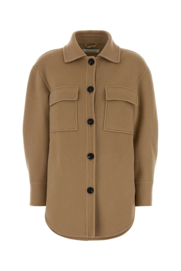 Aftercoat 90% Wool coat in beige
