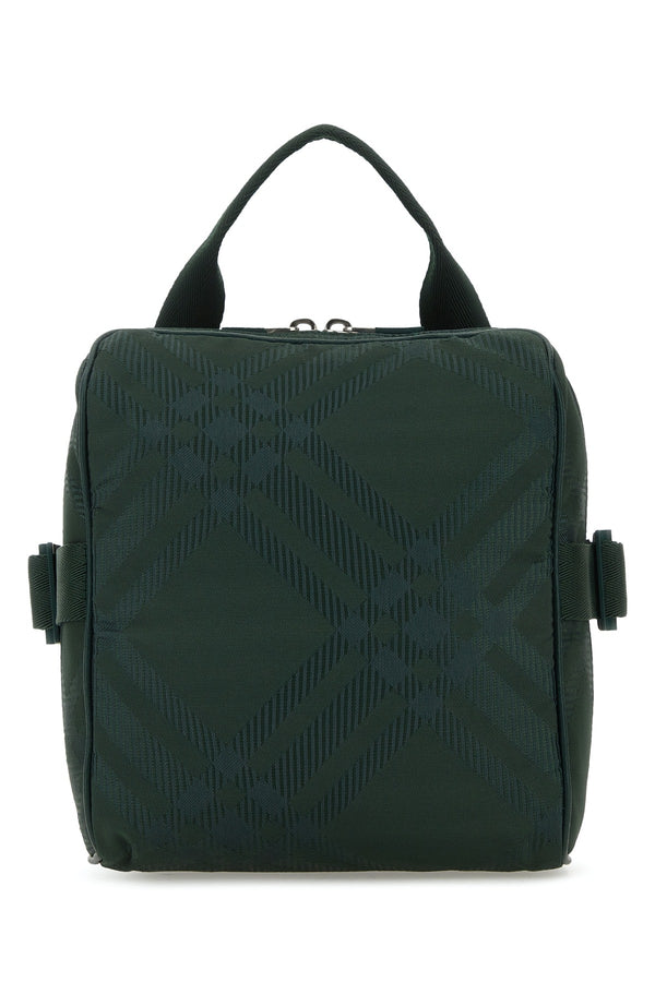 Burberry 78% Polyamide (Nylon) top handle bag in green