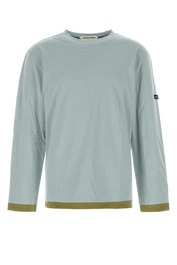 Namacheko Long 100% Cotton t-shirt in blue