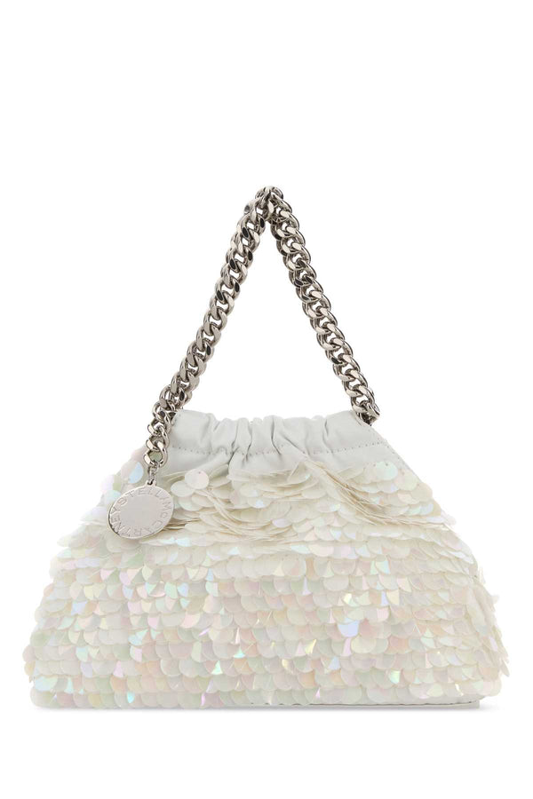 Stella McCartney Exterior: 100% Fabric; Lining: 100% Fabric; Finishing: Silver metal shoulder bag in white