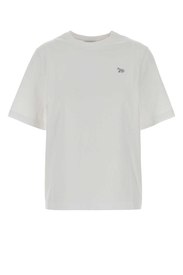 Maison Kitsune Comfort Exterior: 100% Organic cotton t-shirt in white