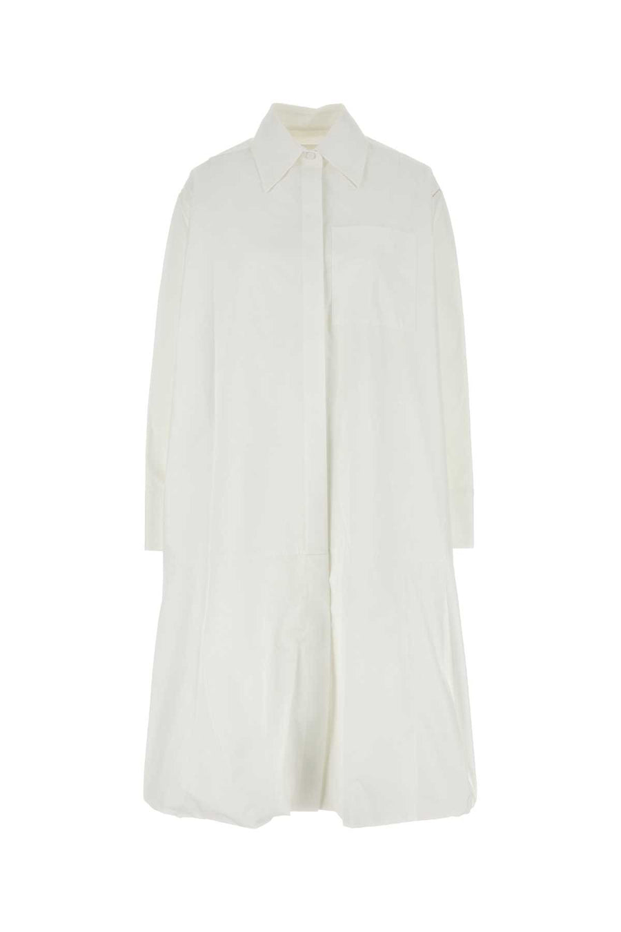 Jil Sander 100% Cotton shirt dress in white