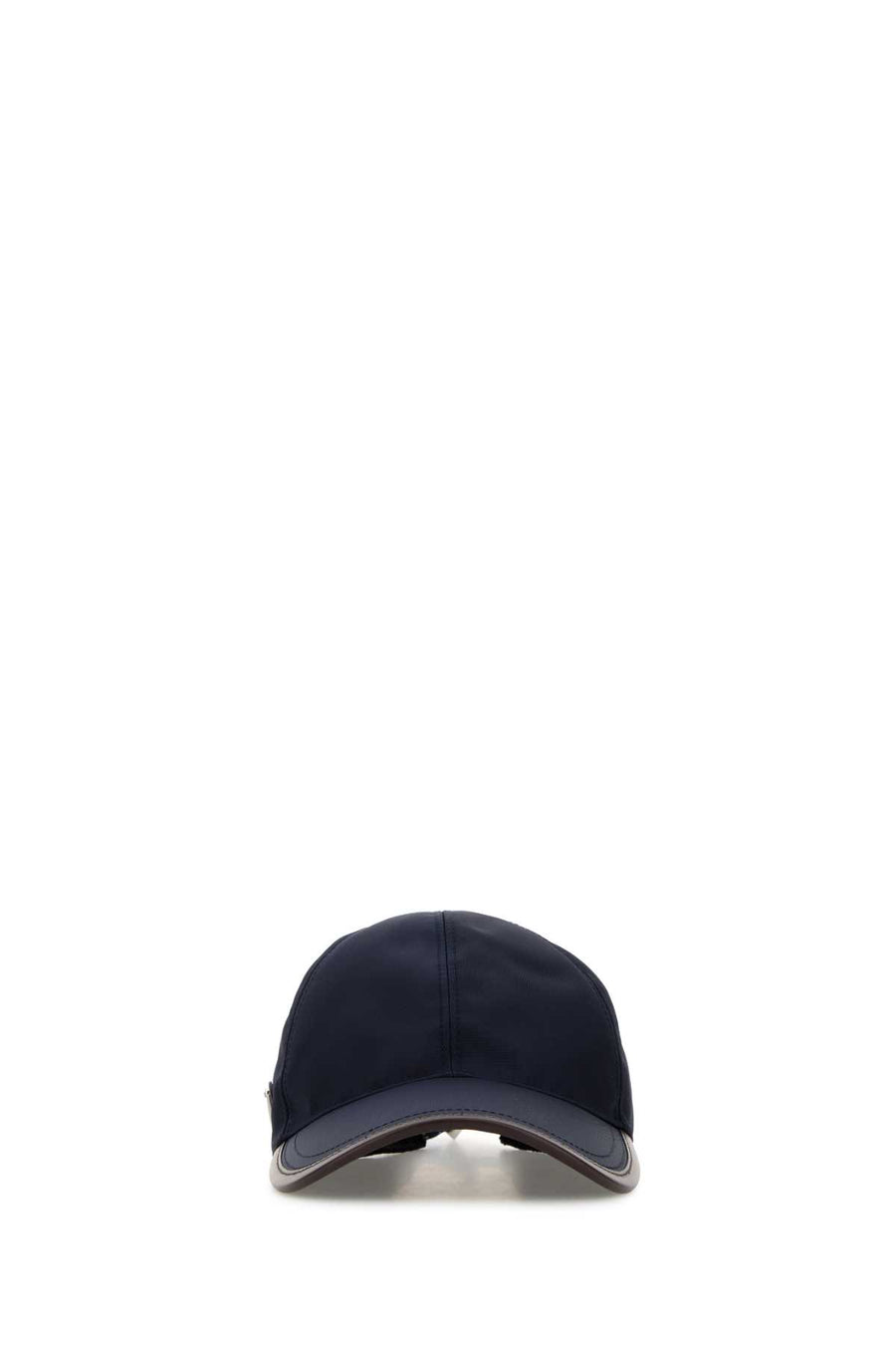 Prada CAPPELLI Exterior: 100% Re-nylon; Lining: 100% Cotton baseball cap in navy