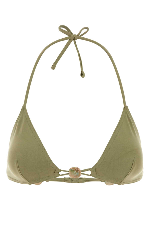 Eres 84% Nylon bikini top in green