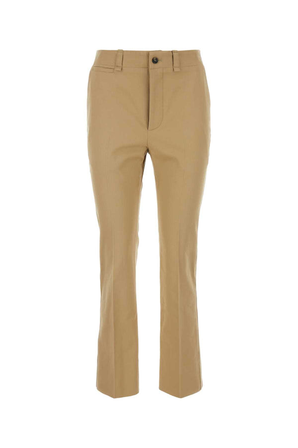Saint Laurent Drill 100% Cotton trousers in beige