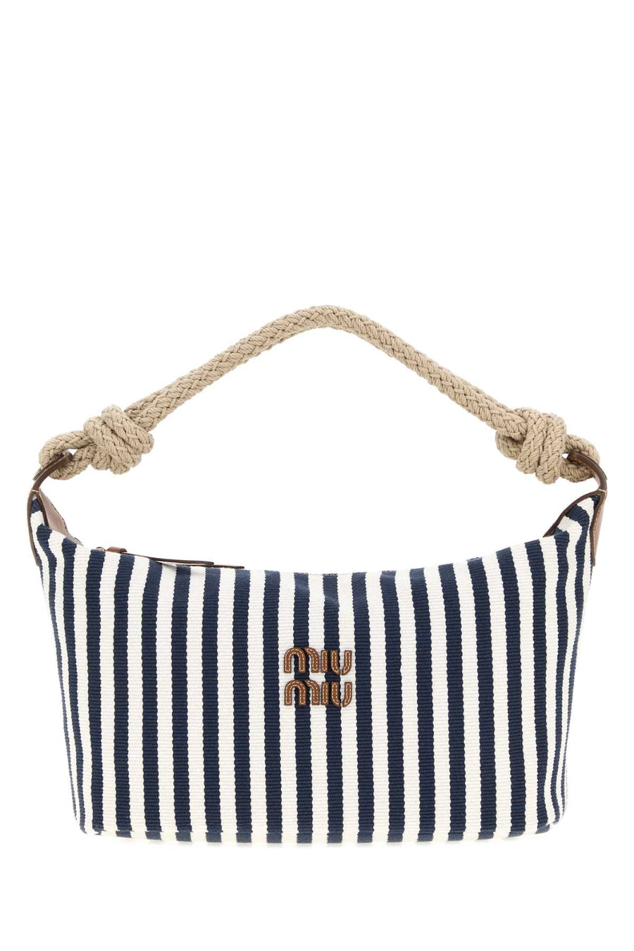 Miu Miu Exterior: 100% Fabric shoulder bag in navy