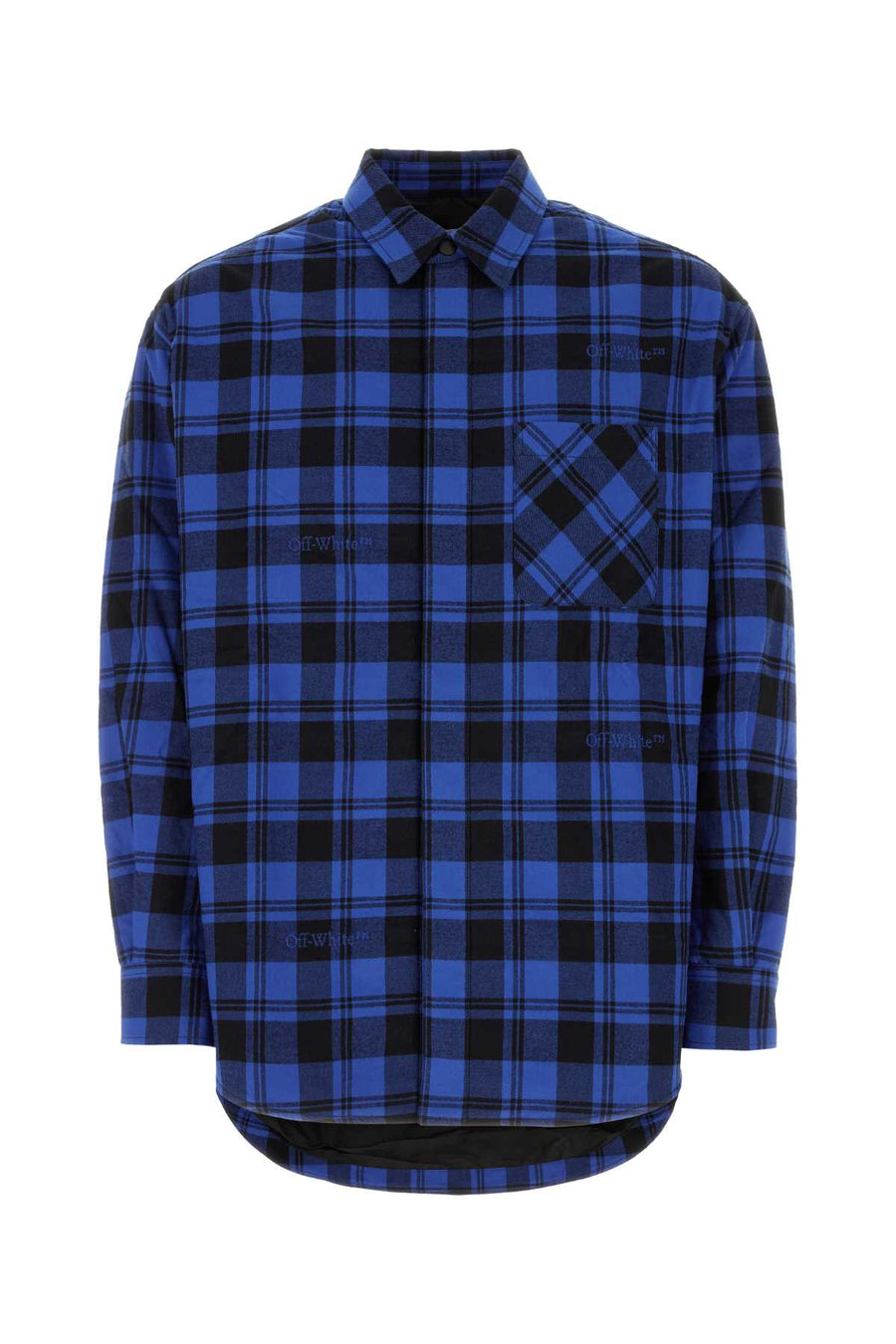 Off-White Exterior: 100% Cotton shirt in blue