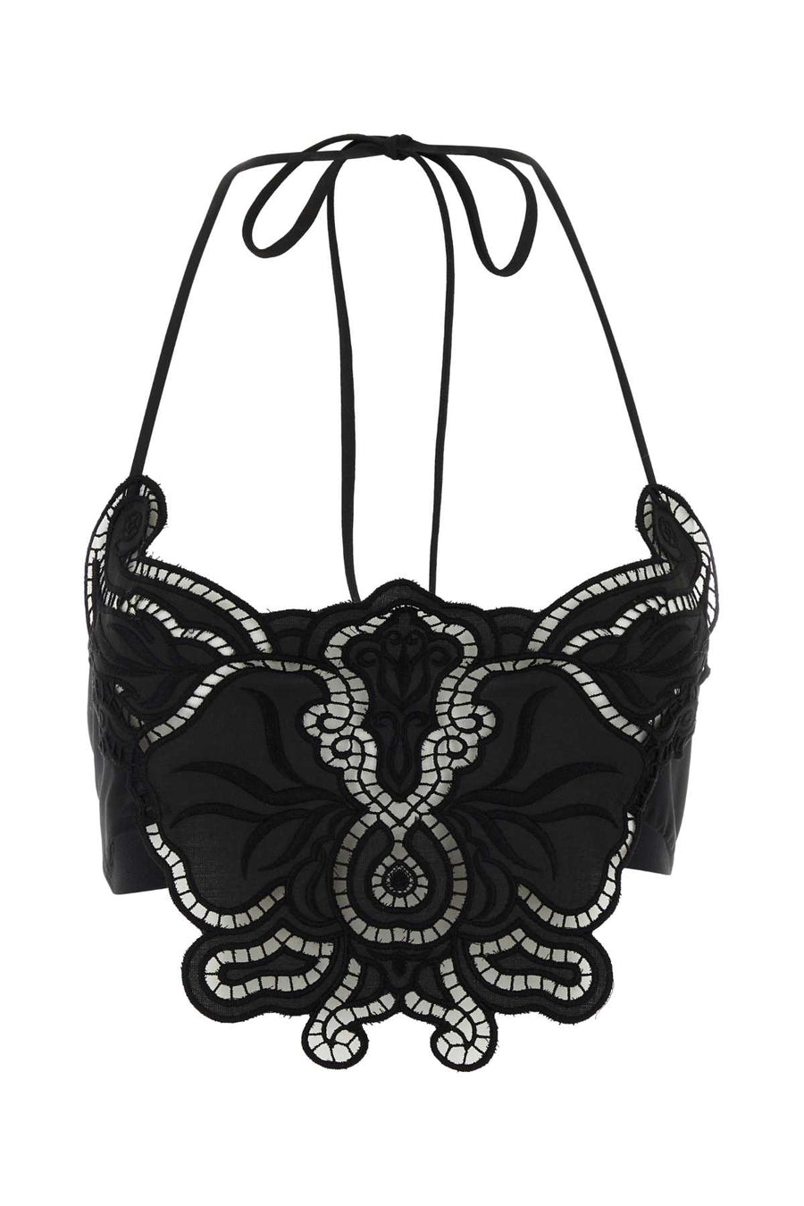 Blumarine Exterior: 63% Polyester 33% Viscose 4% Elastane top in black