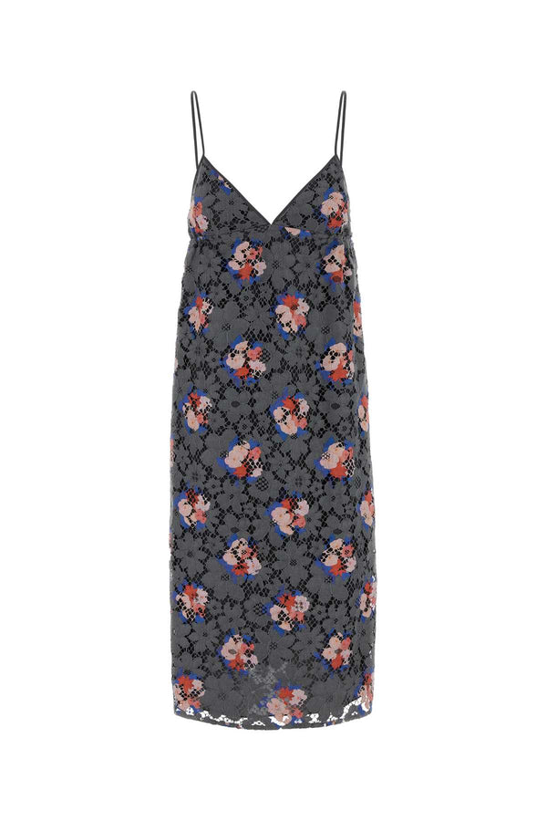 Fendi Printed 48% Cotton 42% Viscose 10% Nylon (exterior); 100% Silk (lining) dress in gray