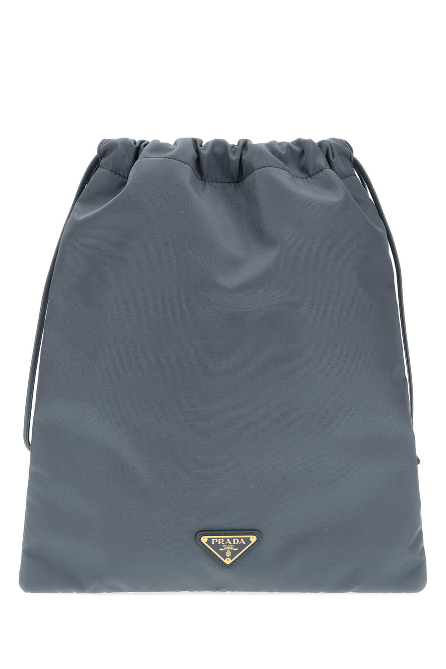 Prada Exterior: 100% Fabric Finishing: Golden metal bucket bag in powder blue