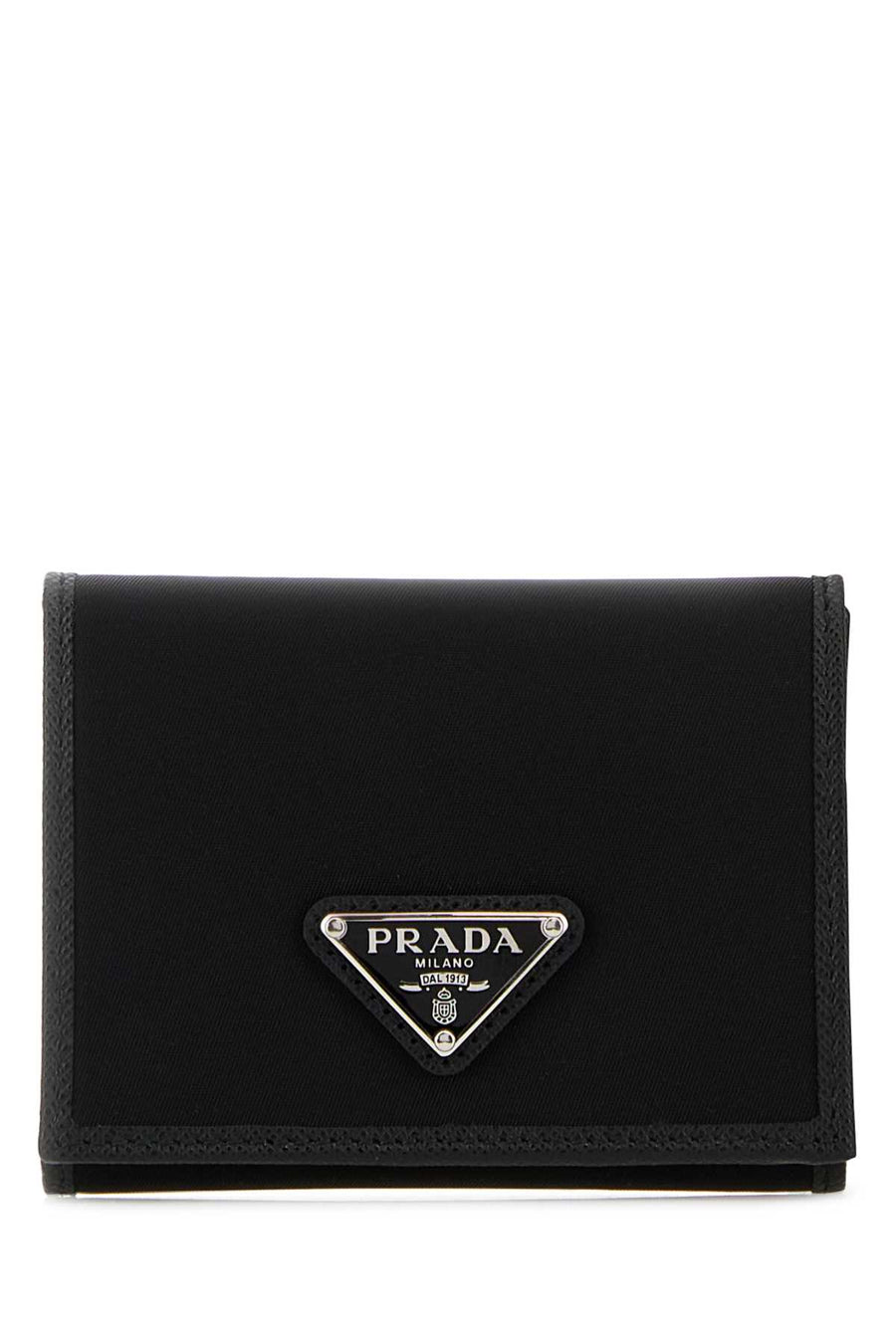 Prada Exterior: 100% Fabric wallet in black