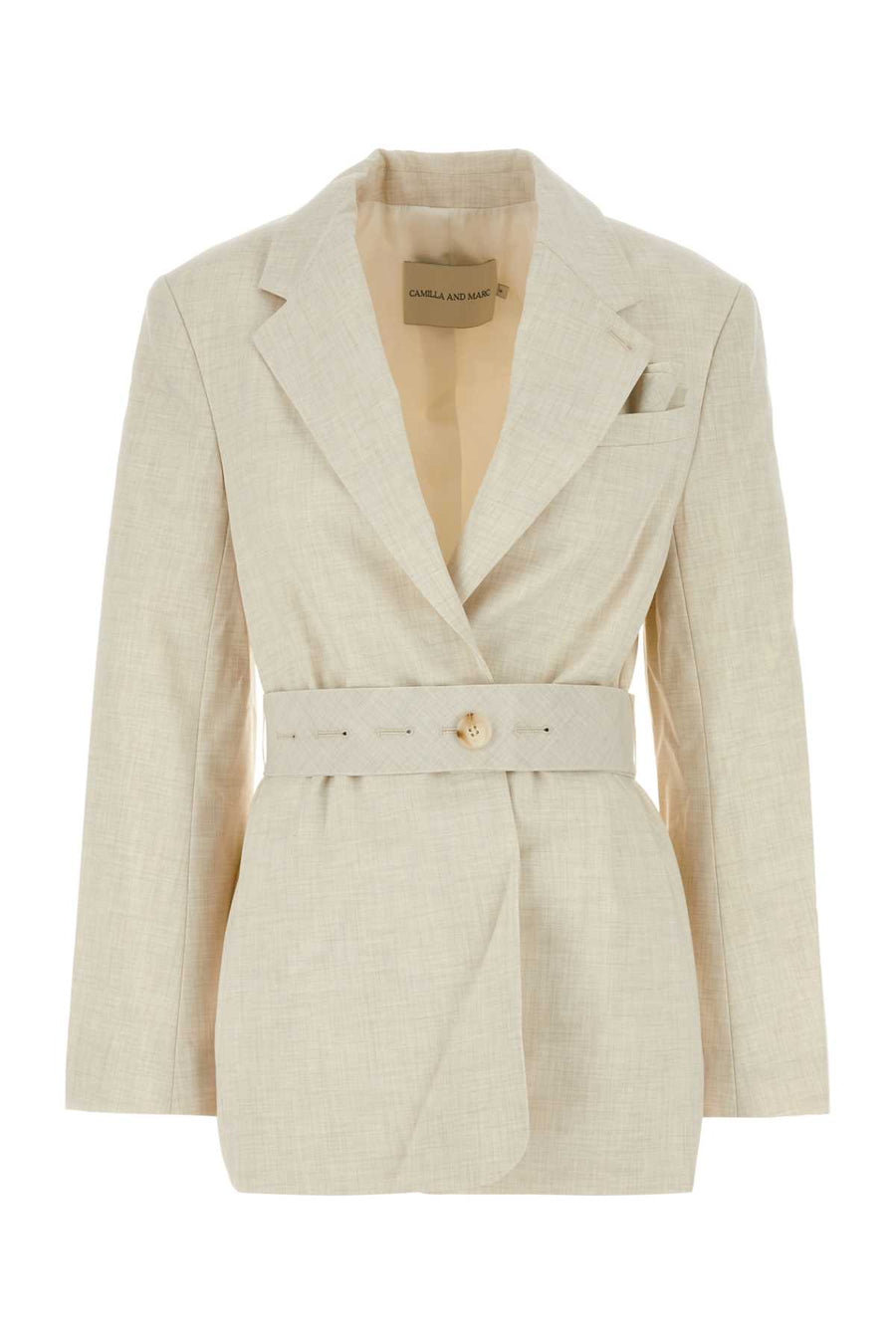 Camilla And Marc Blazer Exterior: 66% Polyester 28% Rayon 6% Lycra; Lining: 100% Recycled polyester blazer in beige