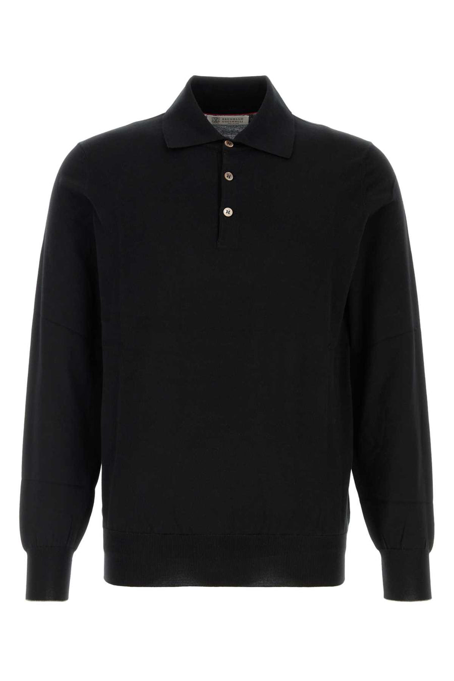 Brunello Cucinelli Exterior: 100% Cotton polo shirt in black