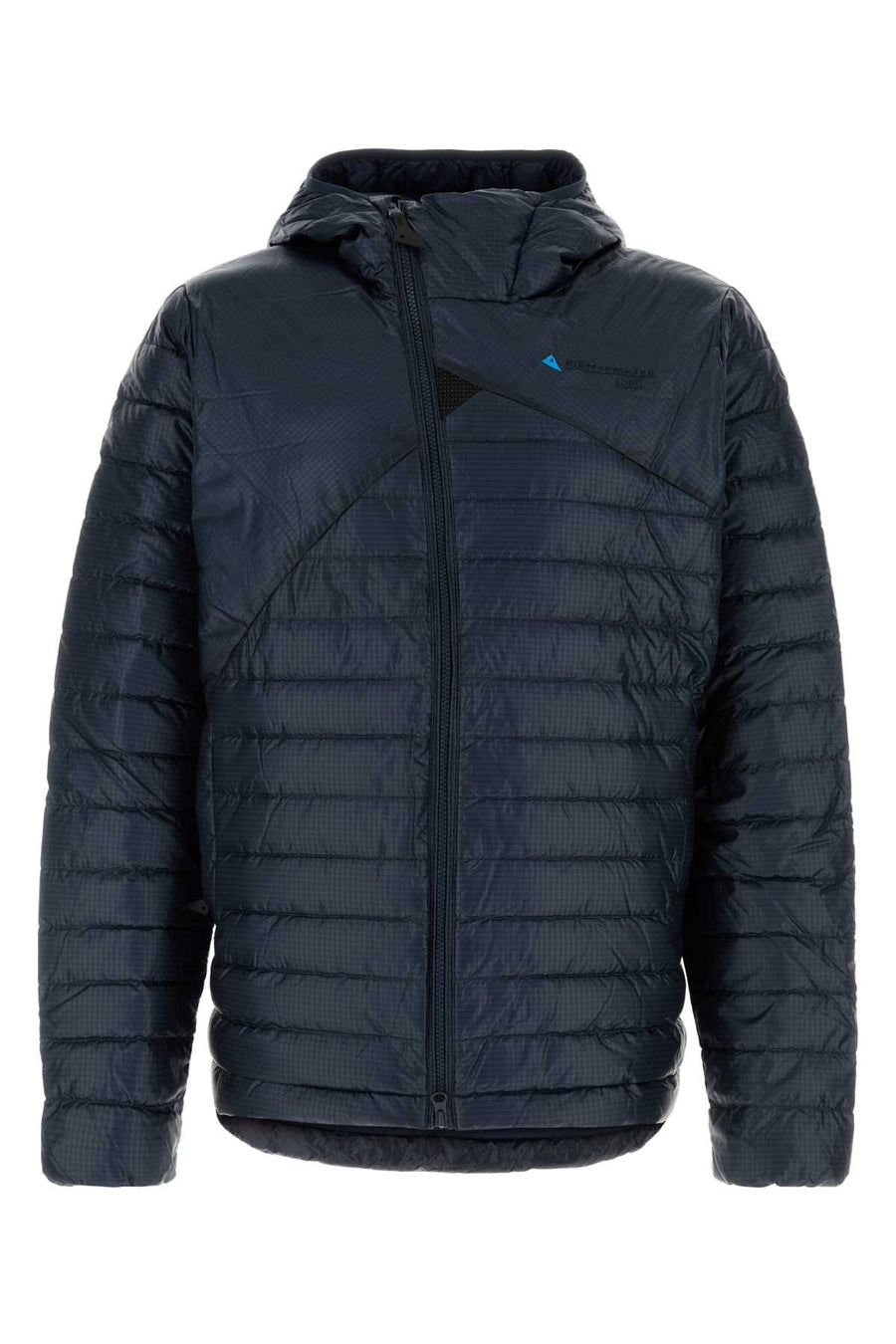 Klattermusen Hood Exterior: 100% Nylon Lining: 100% Nylon Padding: 93% Down 7% Feather down jacket in navy