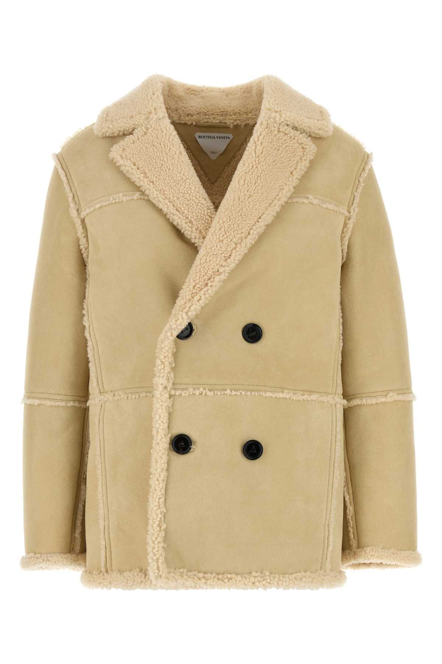 Bottega Veneta Exterior: 100% Shearling coat in beige